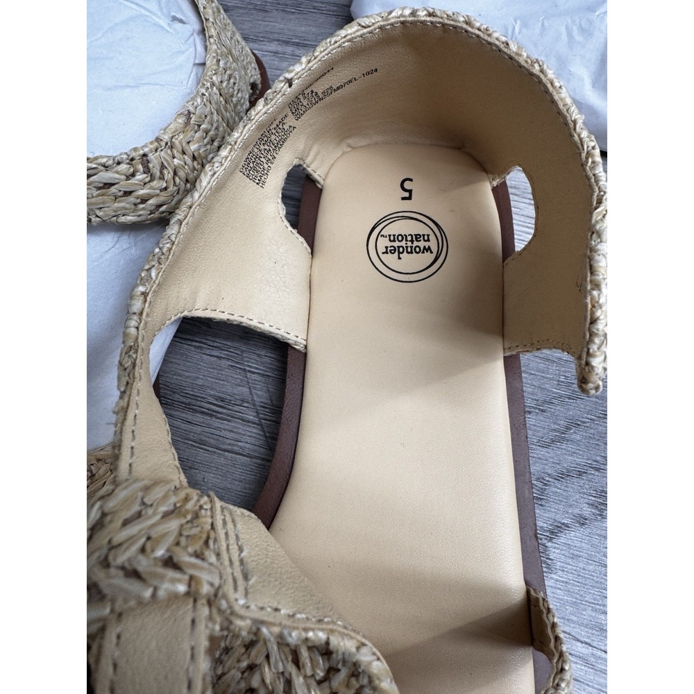 Wonder Nation Fisherman Sandals Natural Womens Size 5 NEW Summer Casual - Picture 5 of 8